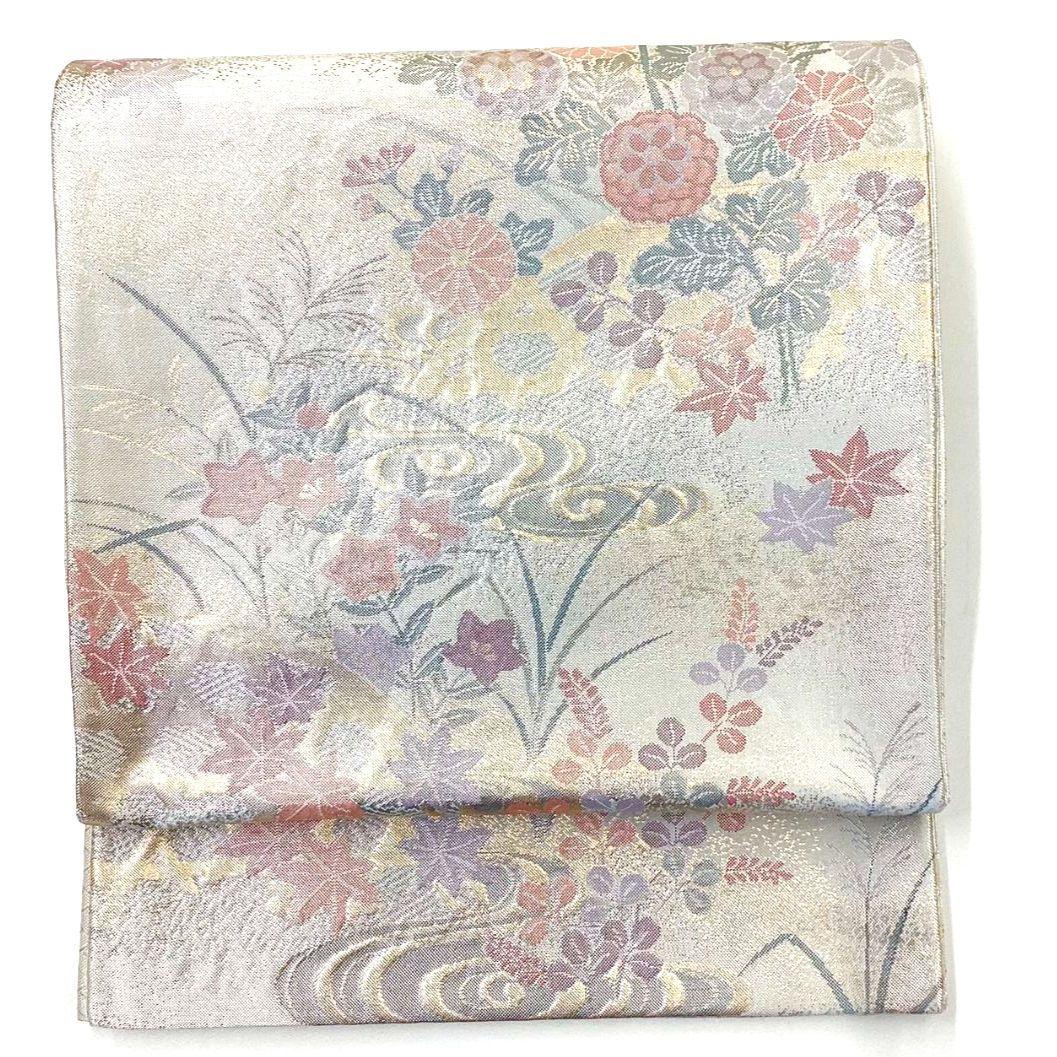 4954# Japanese Vintage Fukuro Obi Belt Kimono Fabric Silk Traditional