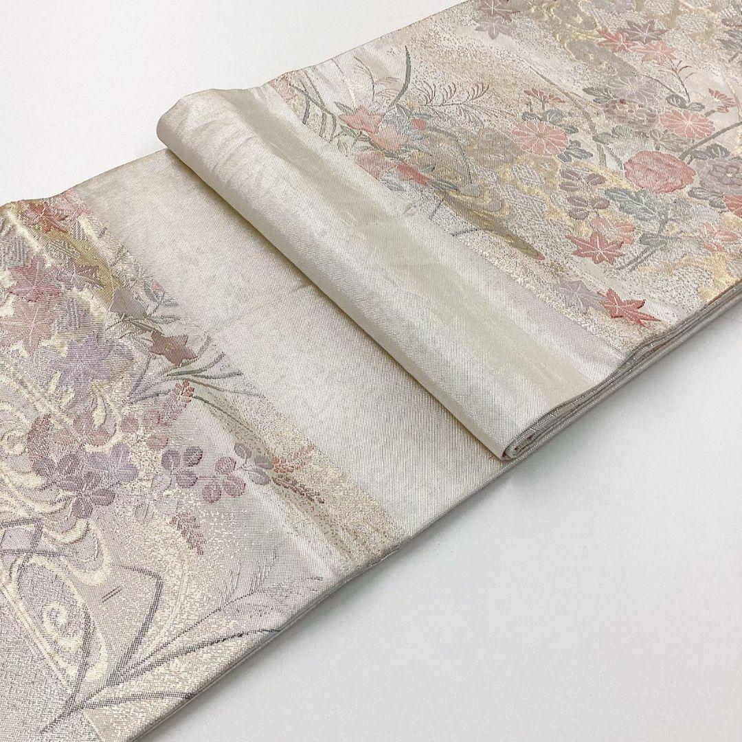 4954# Japanese Vintage Fukuro Obi Belt Kimono Fabric Silk Traditional