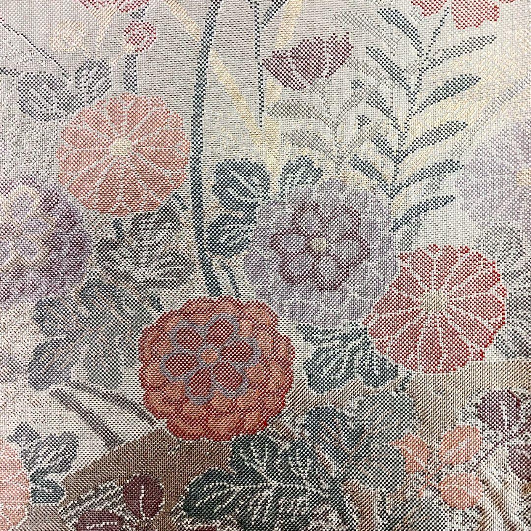 4954# Japanese Vintage Fukuro Obi Belt Kimono Fabric Silk Traditional
