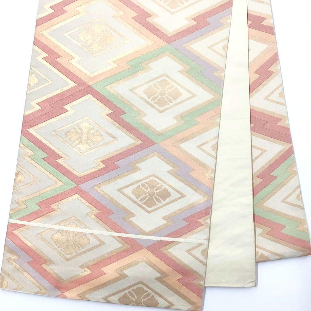 4784# Japanese Vintage Fukuro Obi Belt Kimono Fabric Silk Traditional