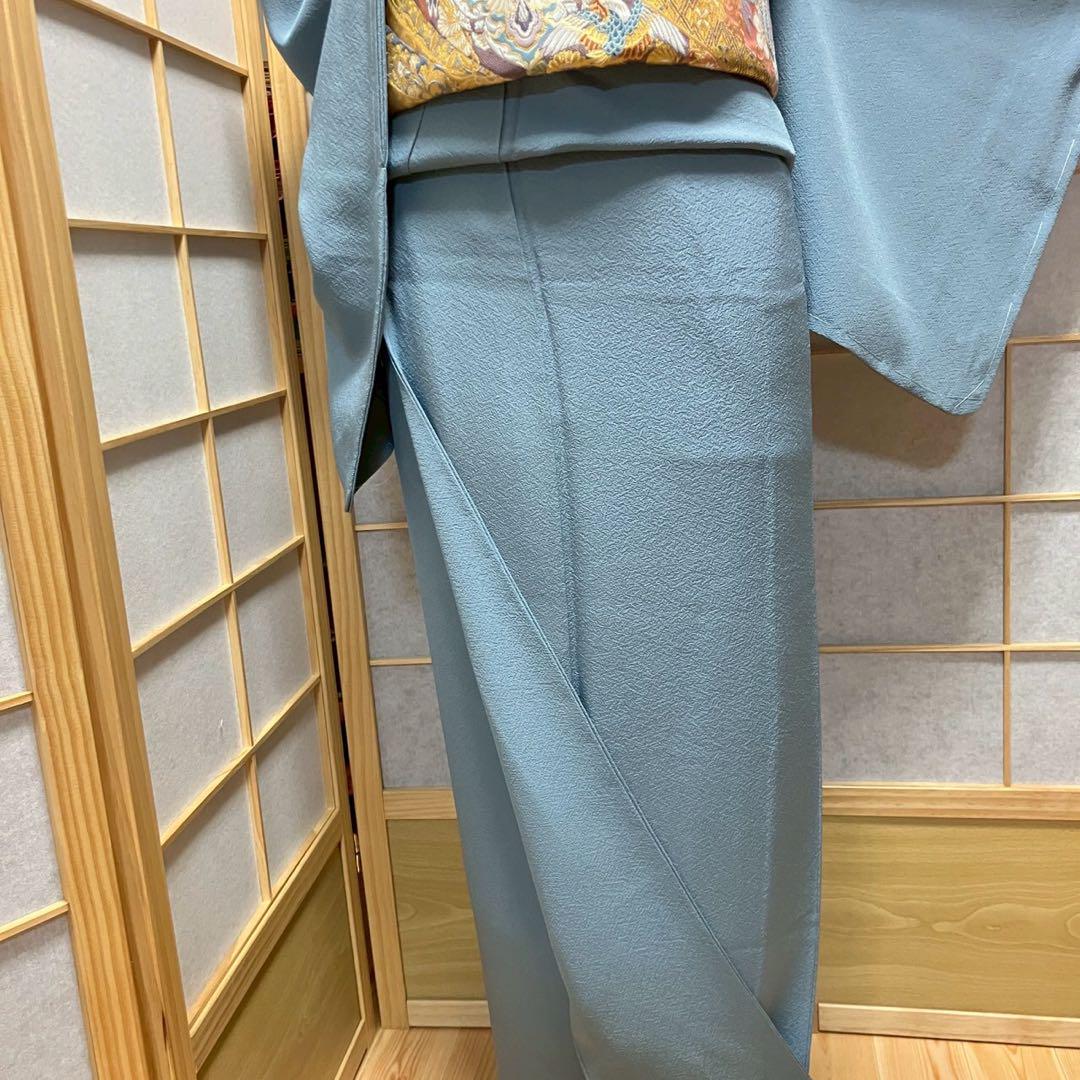 4438# Japanese Kimono Vintage Womens Silk Fabric Robe Kimono only sold Unused