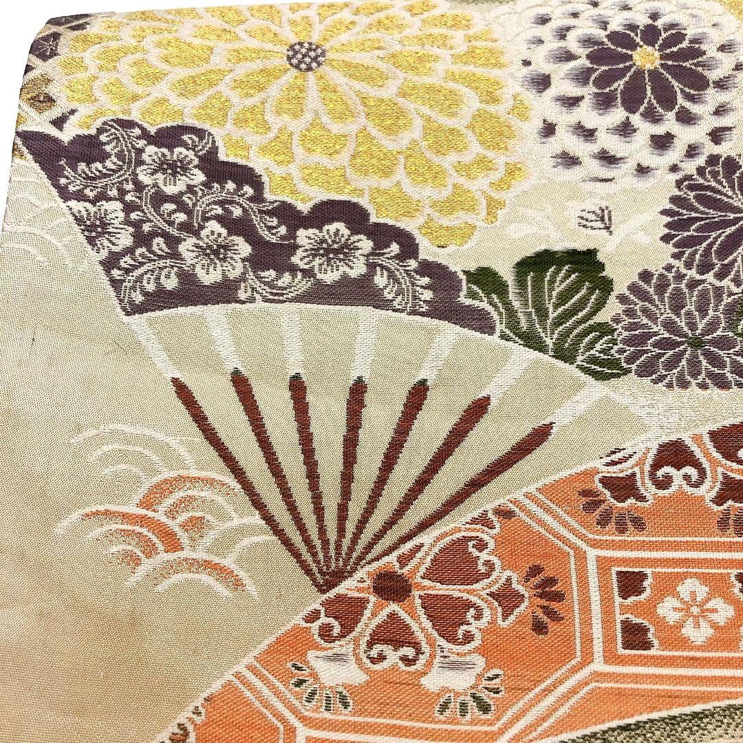 3786# Japanese Vintage Fukuro Obi Belt Kimono Fabric Silk Traditional