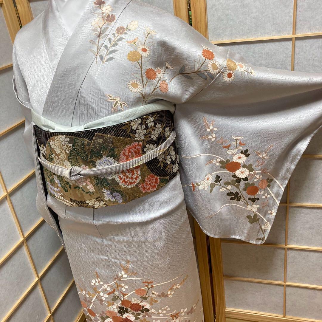 3918# Japanese Kimono Vintage Womens Silk Fabric Robe Kimono only sold
