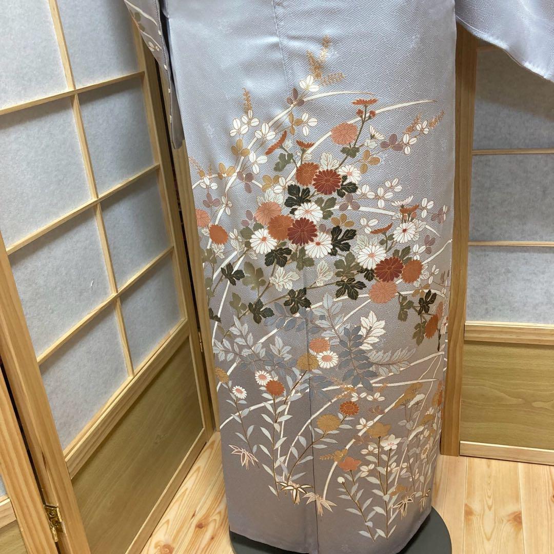 3918# Japanese Kimono Vintage Womens Silk Fabric Robe Kimono only sold