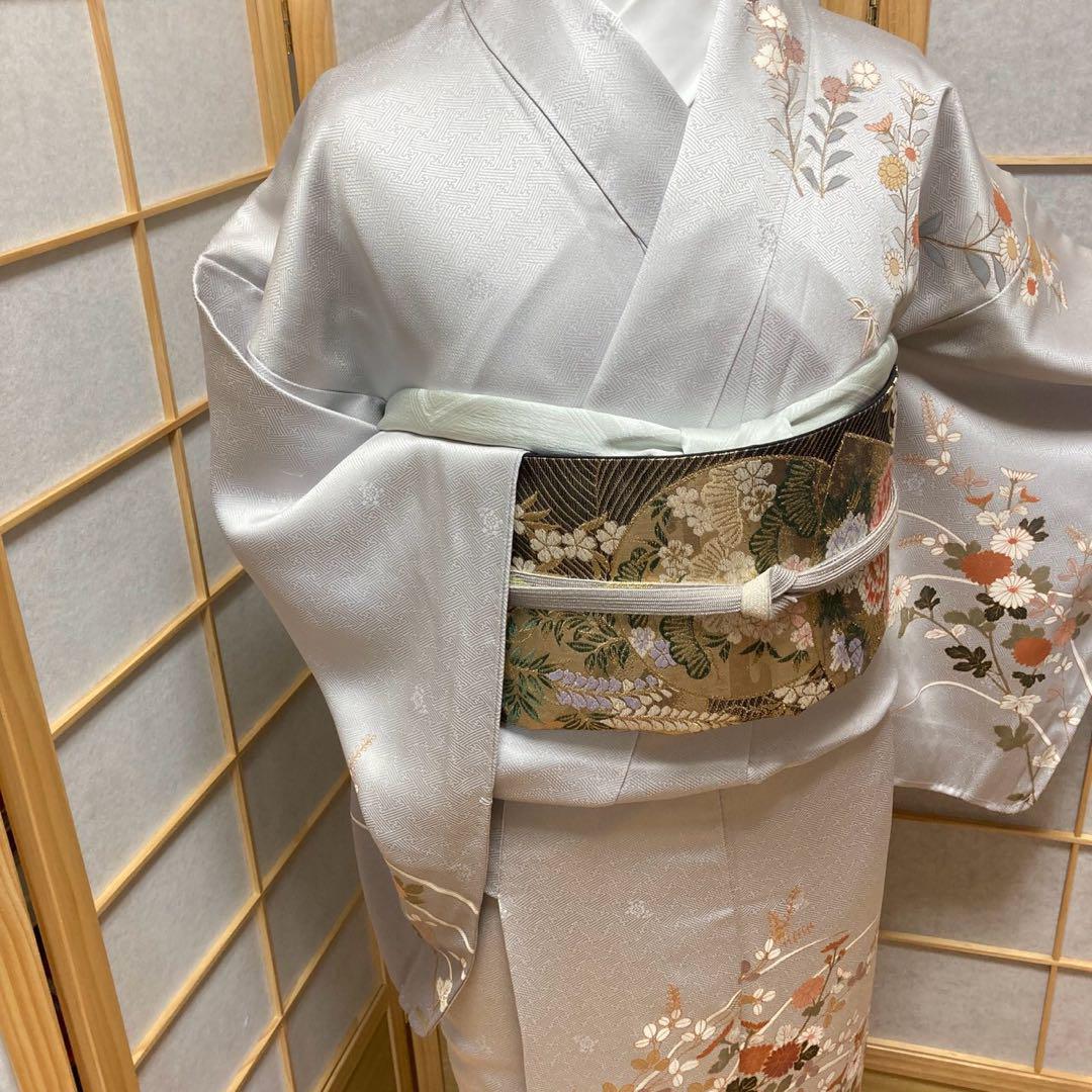 3918# Japanese Kimono Vintage Womens Silk Fabric Robe Kimono only sold