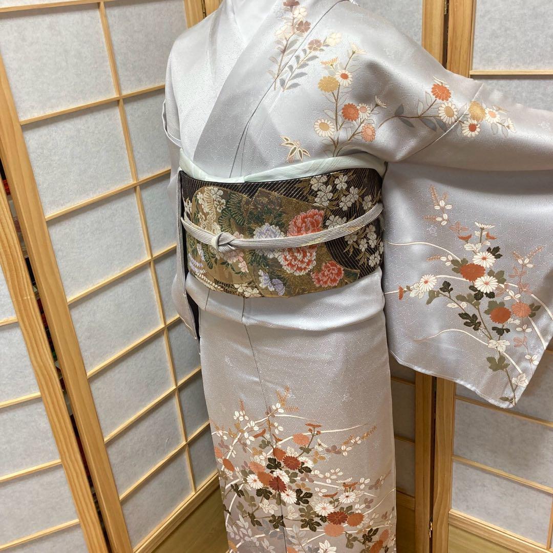3918# Japanese Kimono Vintage Womens Silk Fabric Robe Kimono only sold