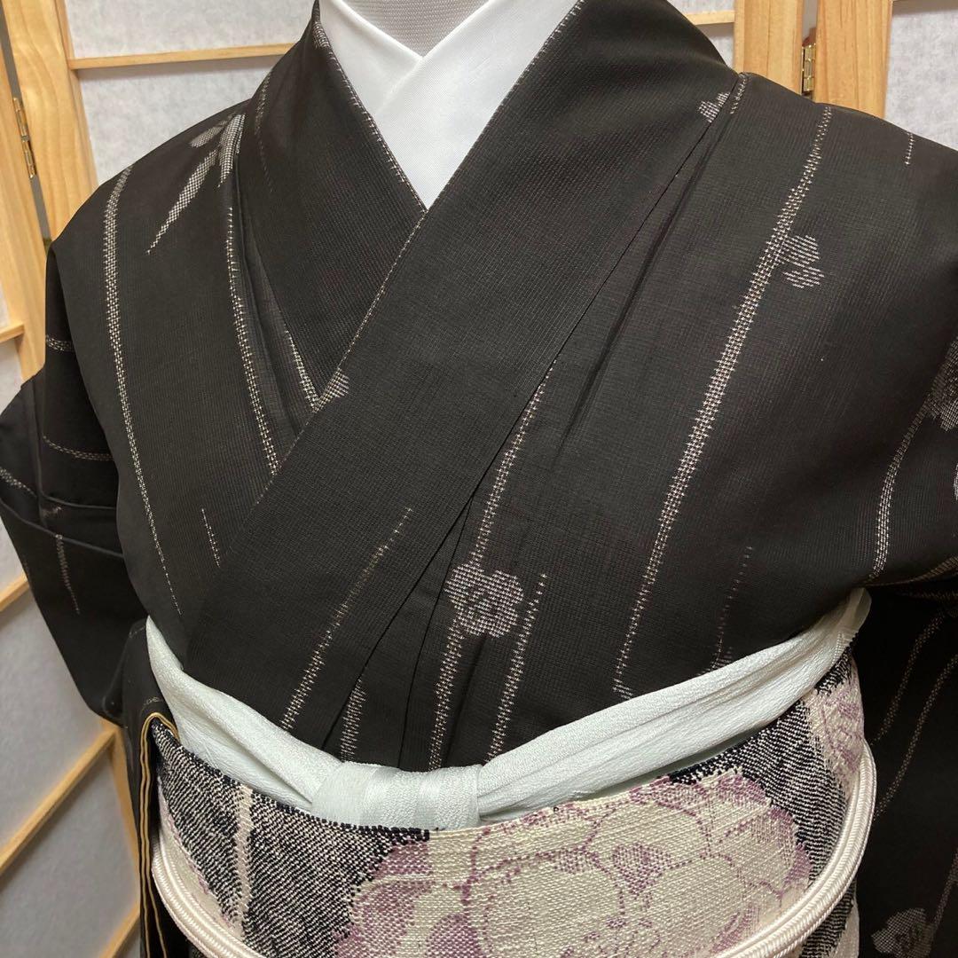 3125# Japanese Kimono Vintage Womens Silk Pongee Fabric Robe Kimono only sold