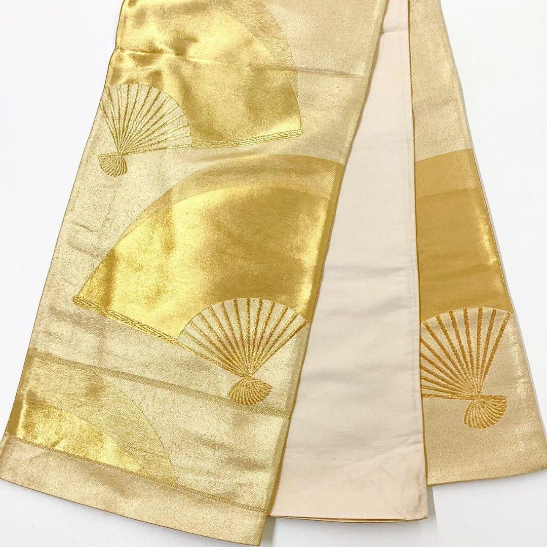 4224# Japanese Vintage Fukuro Obi Belt Kimono Fabric Silk Traditional Untailored