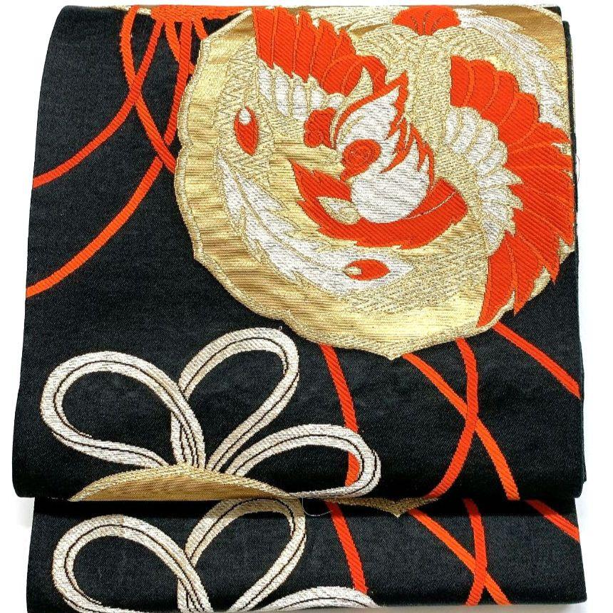 4083# Japanese Vintage Fukuro Obi Belt Kimono Fabric Silk Traditional Unused