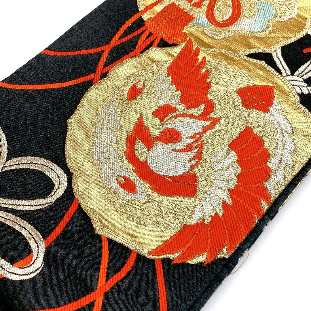 4083# Japanese Vintage Fukuro Obi Belt Kimono Fabric Silk Traditional Unused