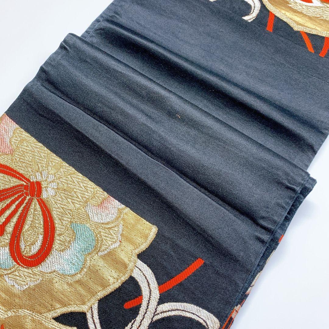 4083# Japanese Vintage Fukuro Obi Belt Kimono Fabric Silk Traditional Unused