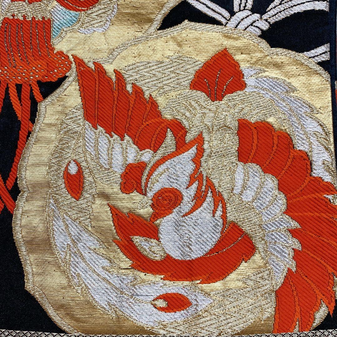 4083# Japanese Vintage Fukuro Obi Belt Kimono Fabric Silk Traditional Unused