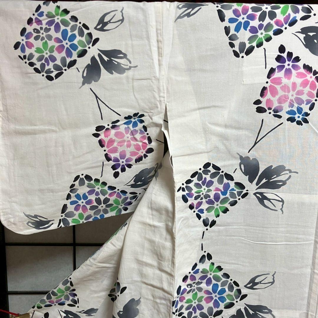 4844# Japanese Yukata Kimono Vintage Cotton Fabric Robe Women's Traditional