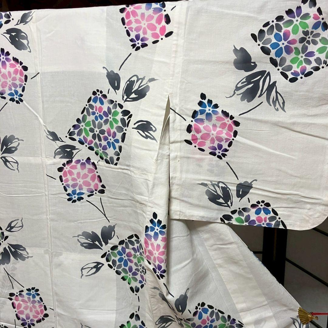4844# Japanese Yukata Kimono Vintage Cotton Fabric Robe Women's Traditional