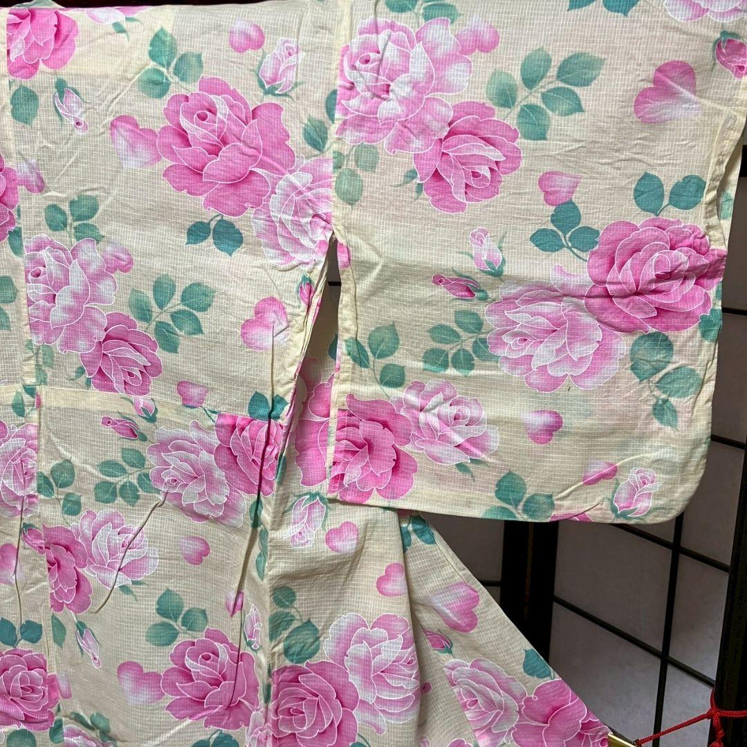 4854# Japanese Yukata Kimono Vintage Cotton Fabric Robe Women's Traditional