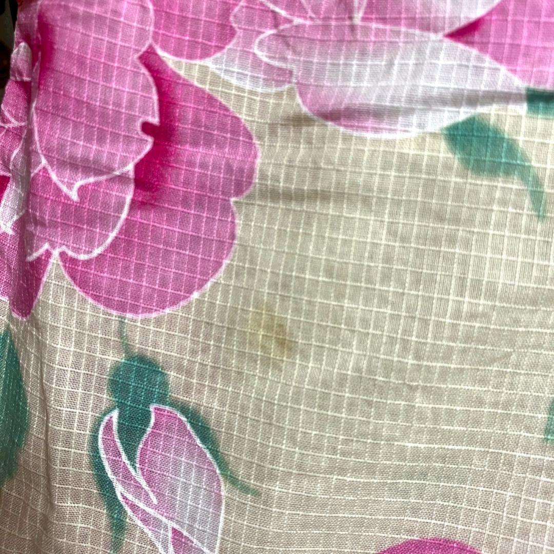4854# Japanese Yukata Kimono Vintage Cotton Fabric Robe Women's Traditional