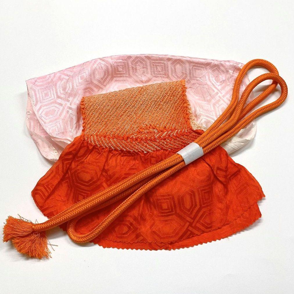 3845# Japanese Kimono Accessory Obiage and Obijime 2-piece Set Silk Shibori