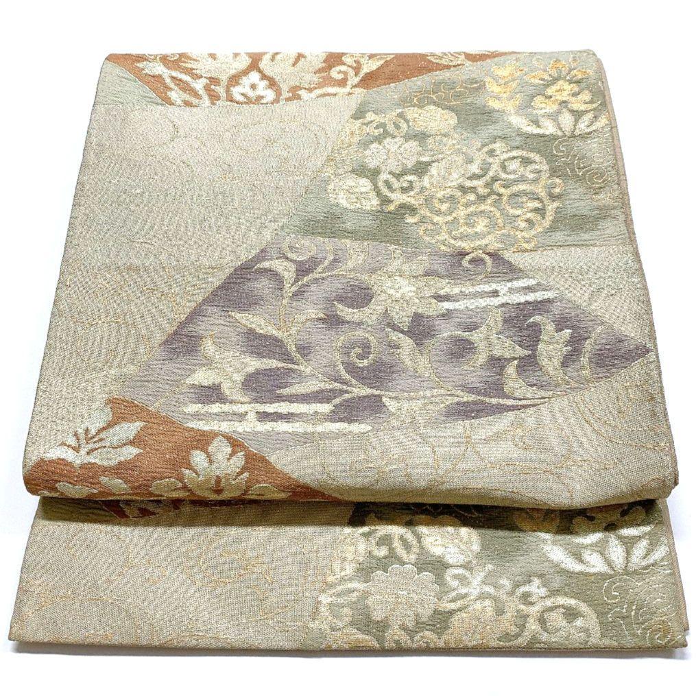 4537# Japanese Vintage Fukuro Obi Belt Kimono Fabric Silk Traditional