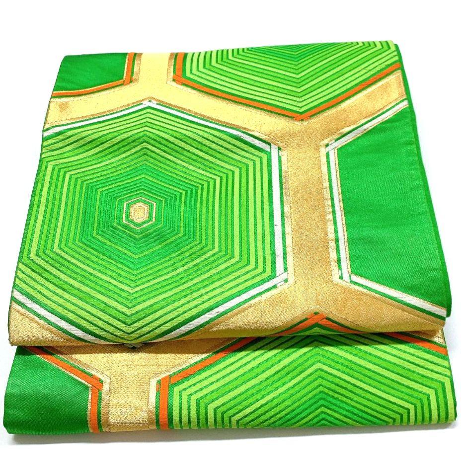 5077# Japanese Vintage Fukuro Obi Belt Kimono Fabric Silk Traditional Untailored