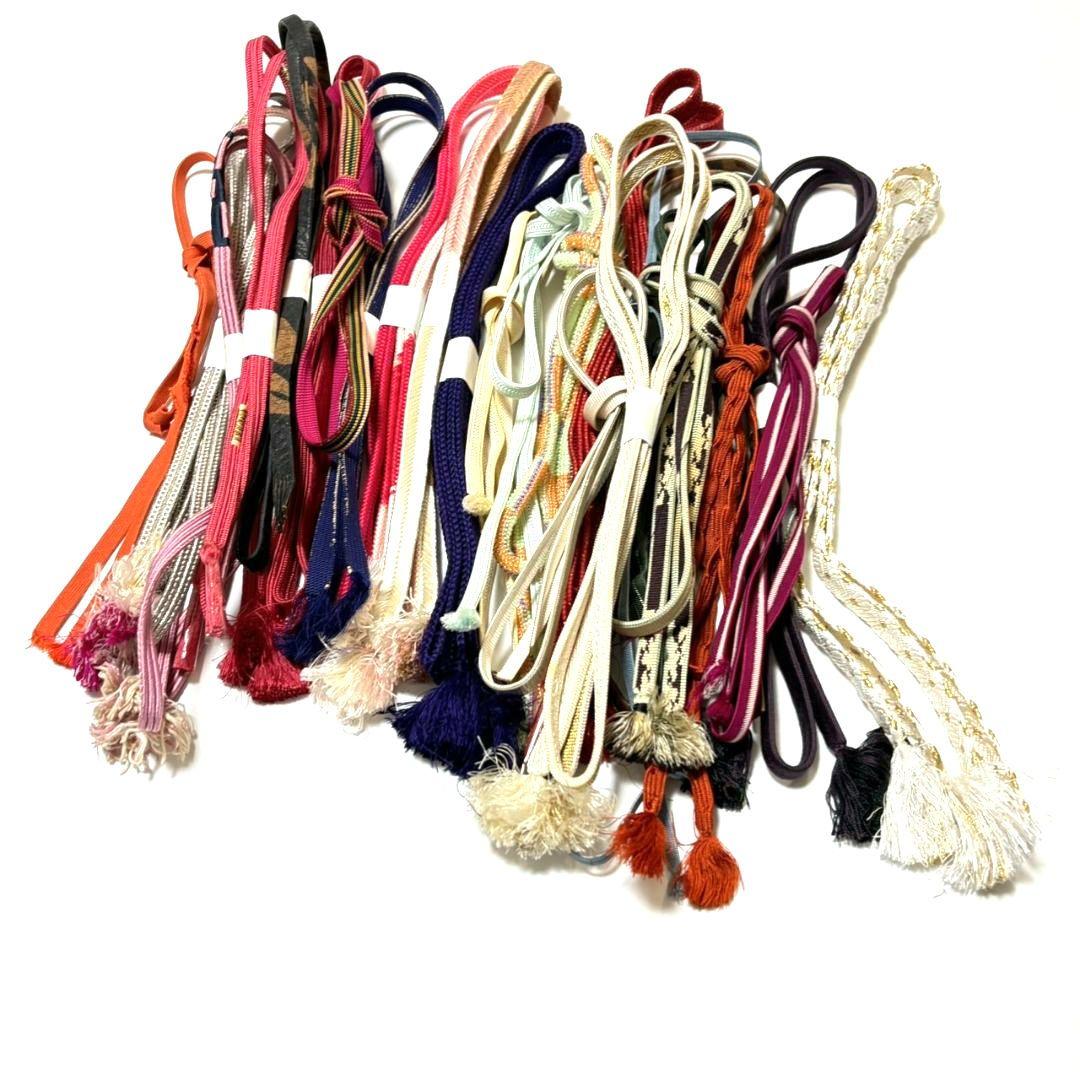 5824# Japanese Vintage Bundle 25pcs Set Bulk Obijime Kimono Silk Wholesale