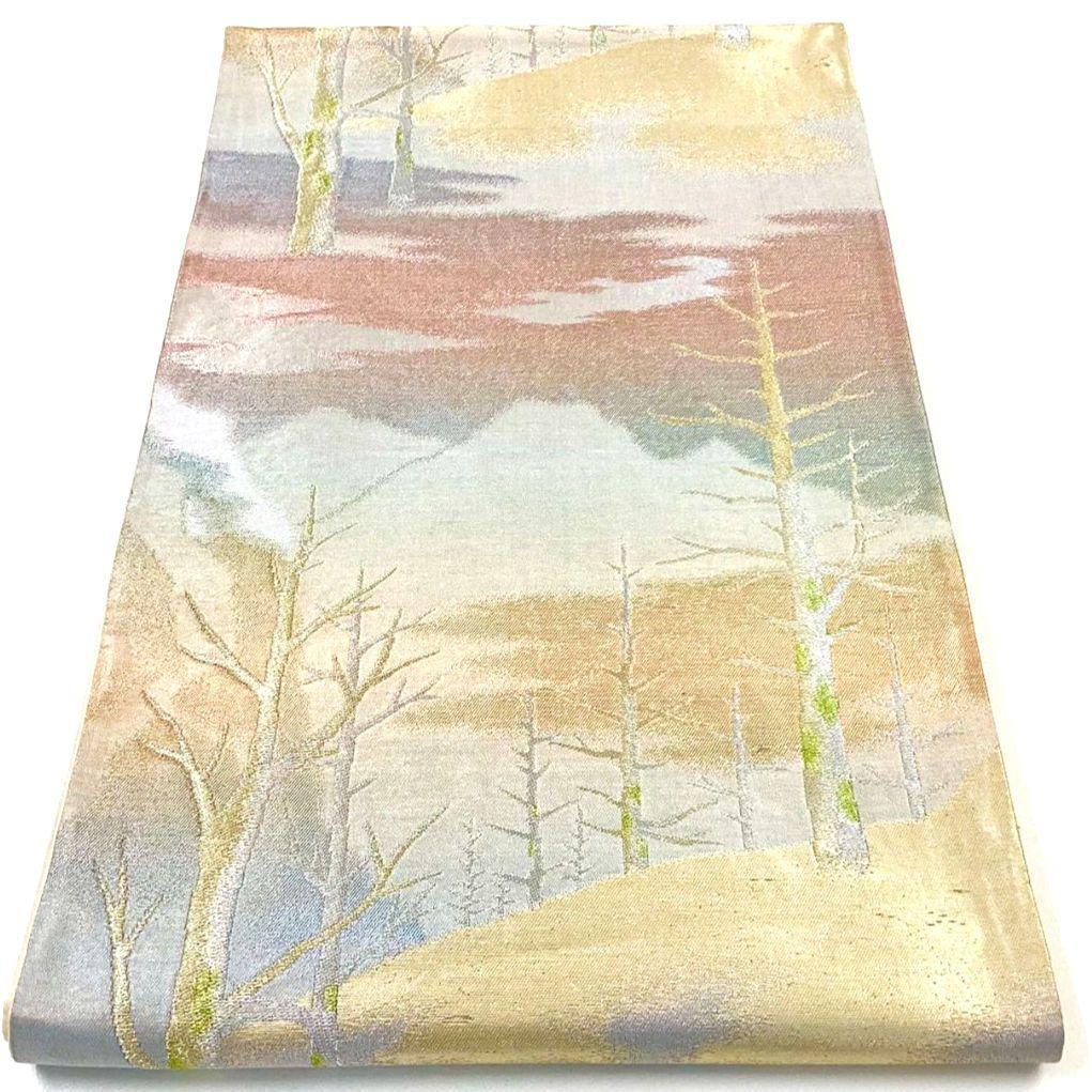 4944# Japanese Vintage Fukuro Obi Belt Kimono Fabric Silk Traditional