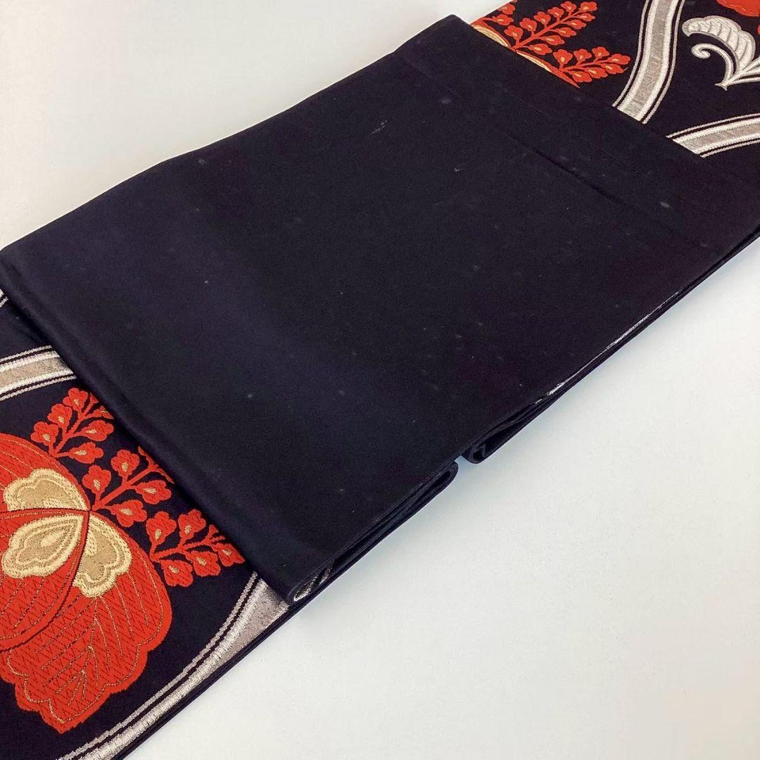 4775# Japanese Vintage Fukuro Obi Belt Kimono Fabric Silk Traditional Embroidery