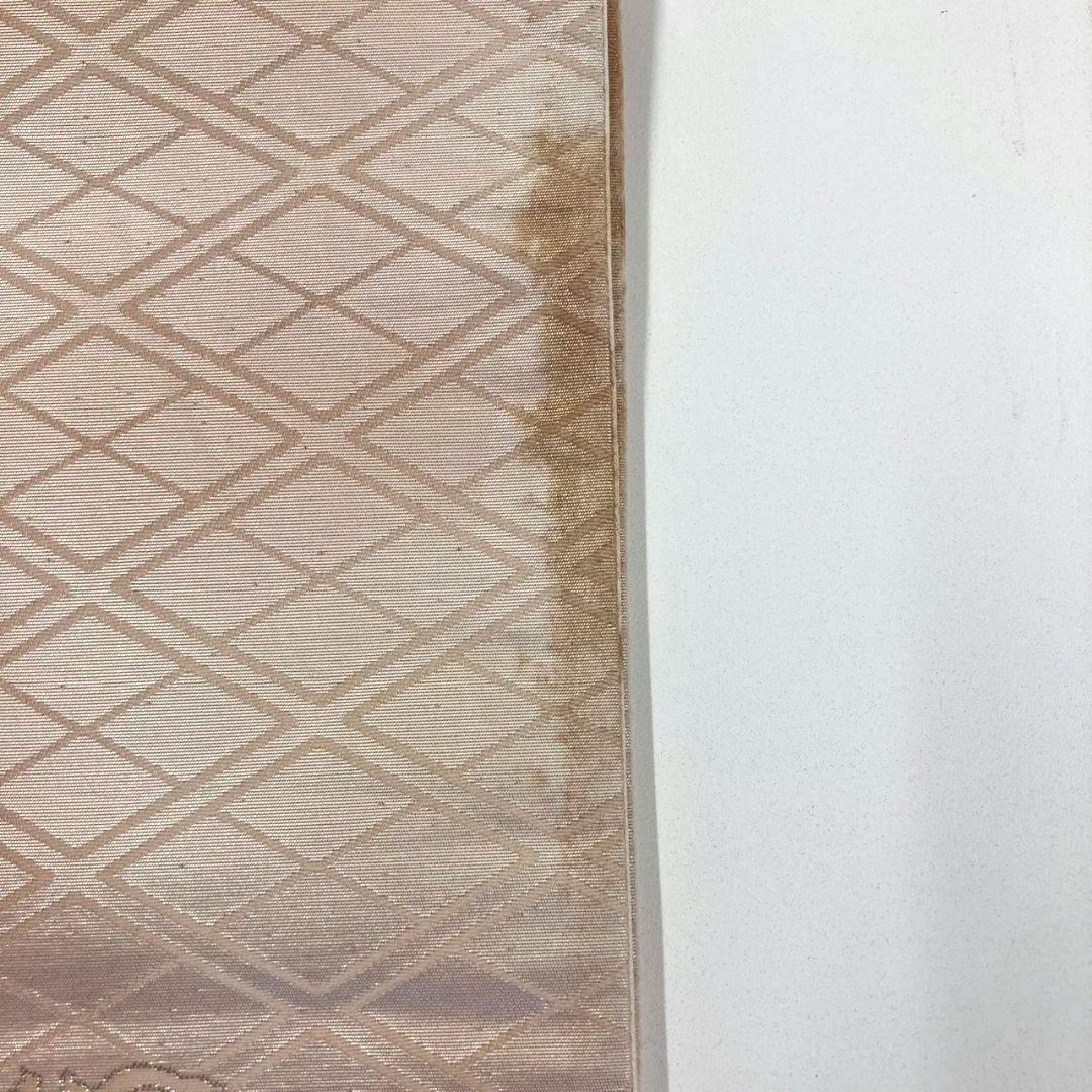 3009# Japanese Vintage Fukuro Obi Belt Kimono Fabric Silk Traditional Gold