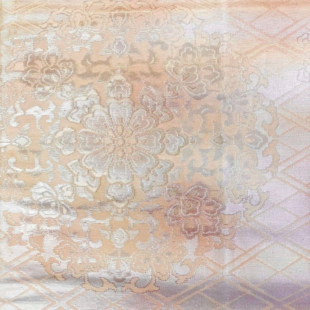 3009# Japanese Vintage Fukuro Obi Belt Kimono Fabric Silk Traditional Gold