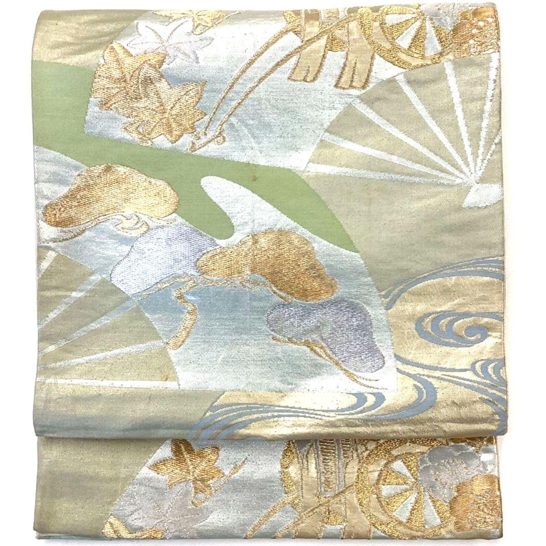 4243# Japanese Vintage Fukuro Obi Belt Kimono Fabric Silk Traditional