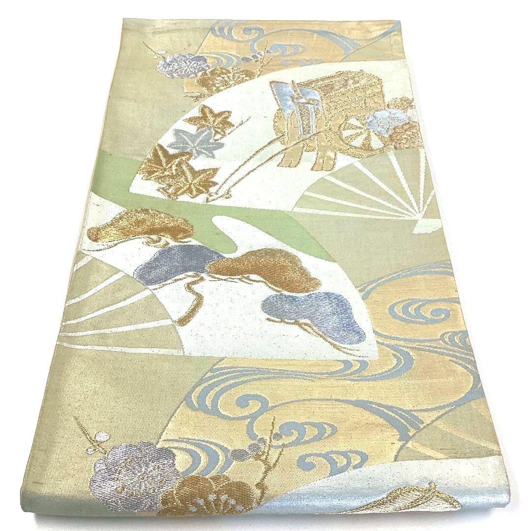 4243# Japanese Vintage Fukuro Obi Belt Kimono Fabric Silk Traditional