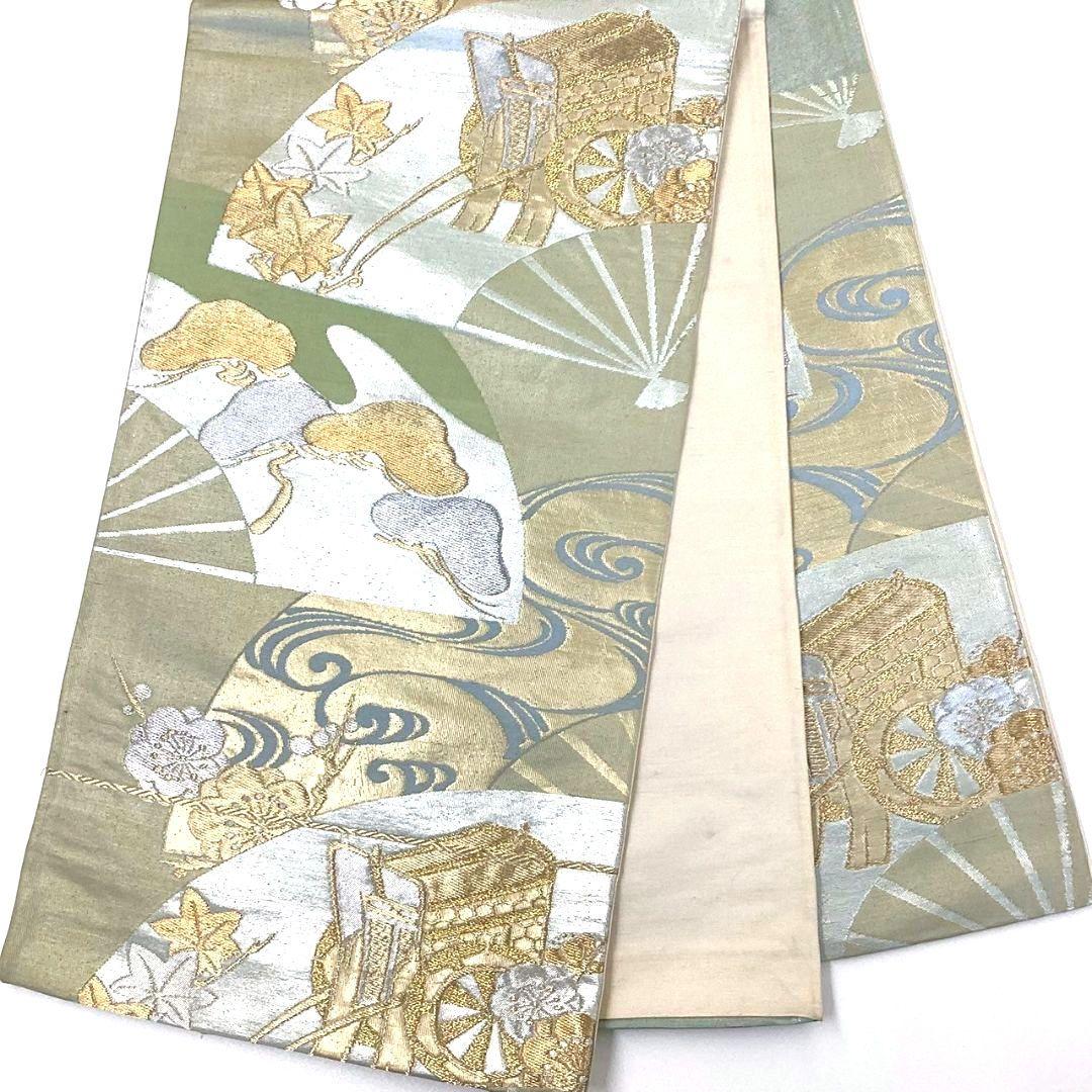 4243# Japanese Vintage Fukuro Obi Belt Kimono Fabric Silk Traditional