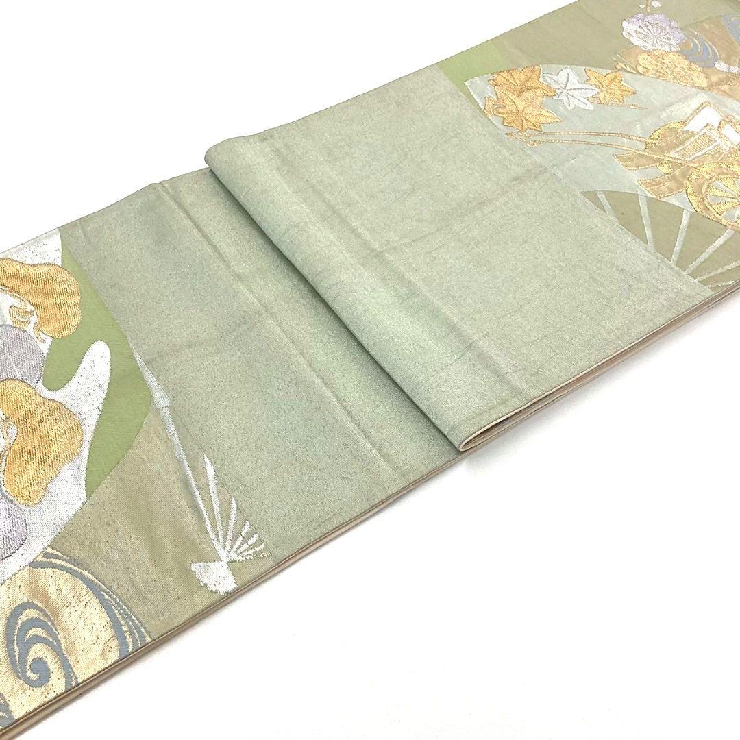 4243# Japanese Vintage Fukuro Obi Belt Kimono Fabric Silk Traditional