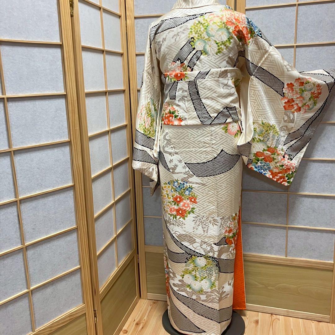 4426# Japanese Kimono Vintage Womens Silk Fabric Robe Kimono only sold