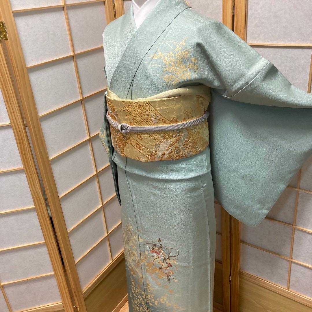 2276# Japanese Kimono Vintage Womens Silk Fabric Robe Kimono only sold