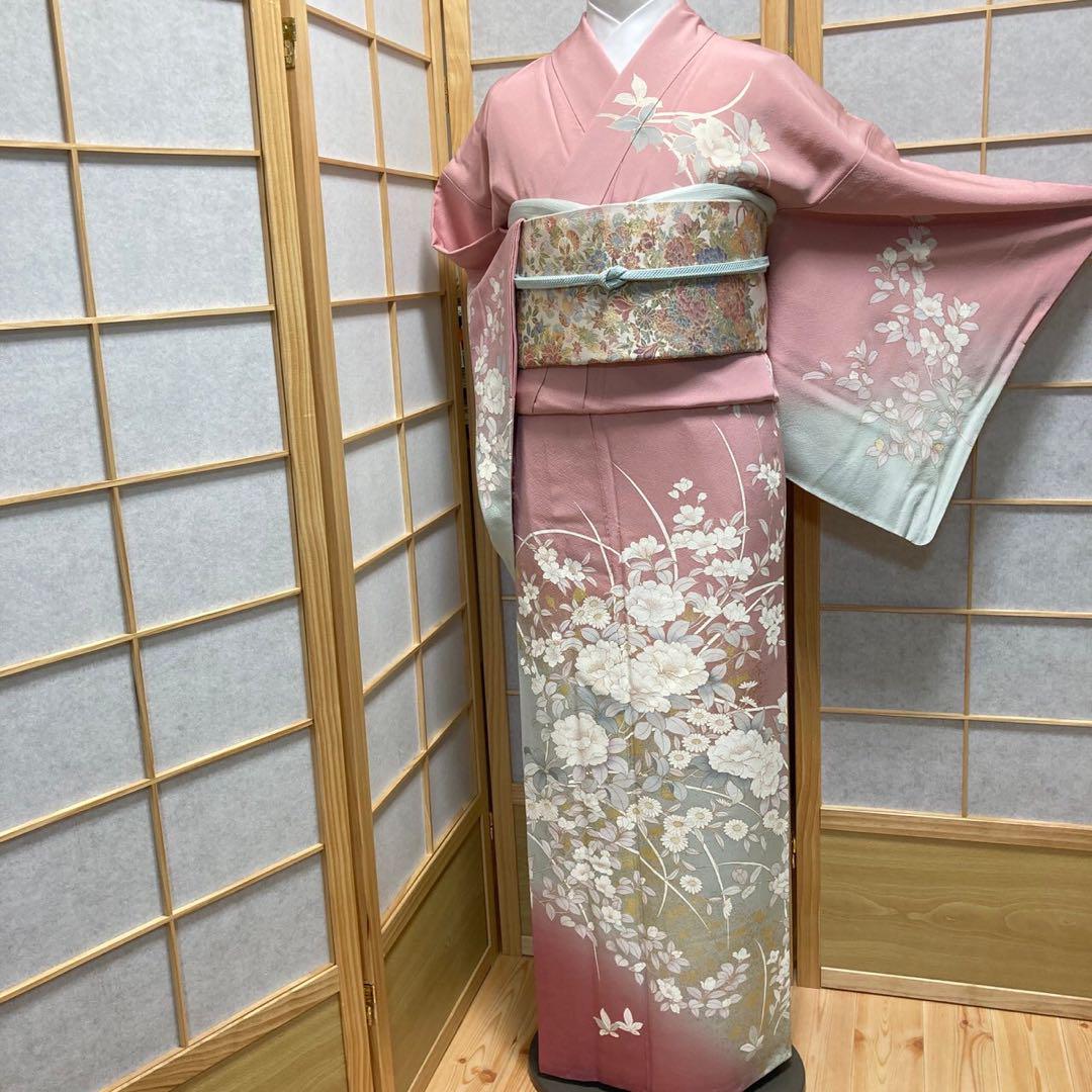 2900# Japanese Kimono Vintage Womens Silk Fabric Robe Kimono only sold