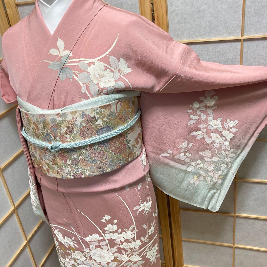2900# Japanese Kimono Vintage Womens Silk Fabric Robe Kimono only sold