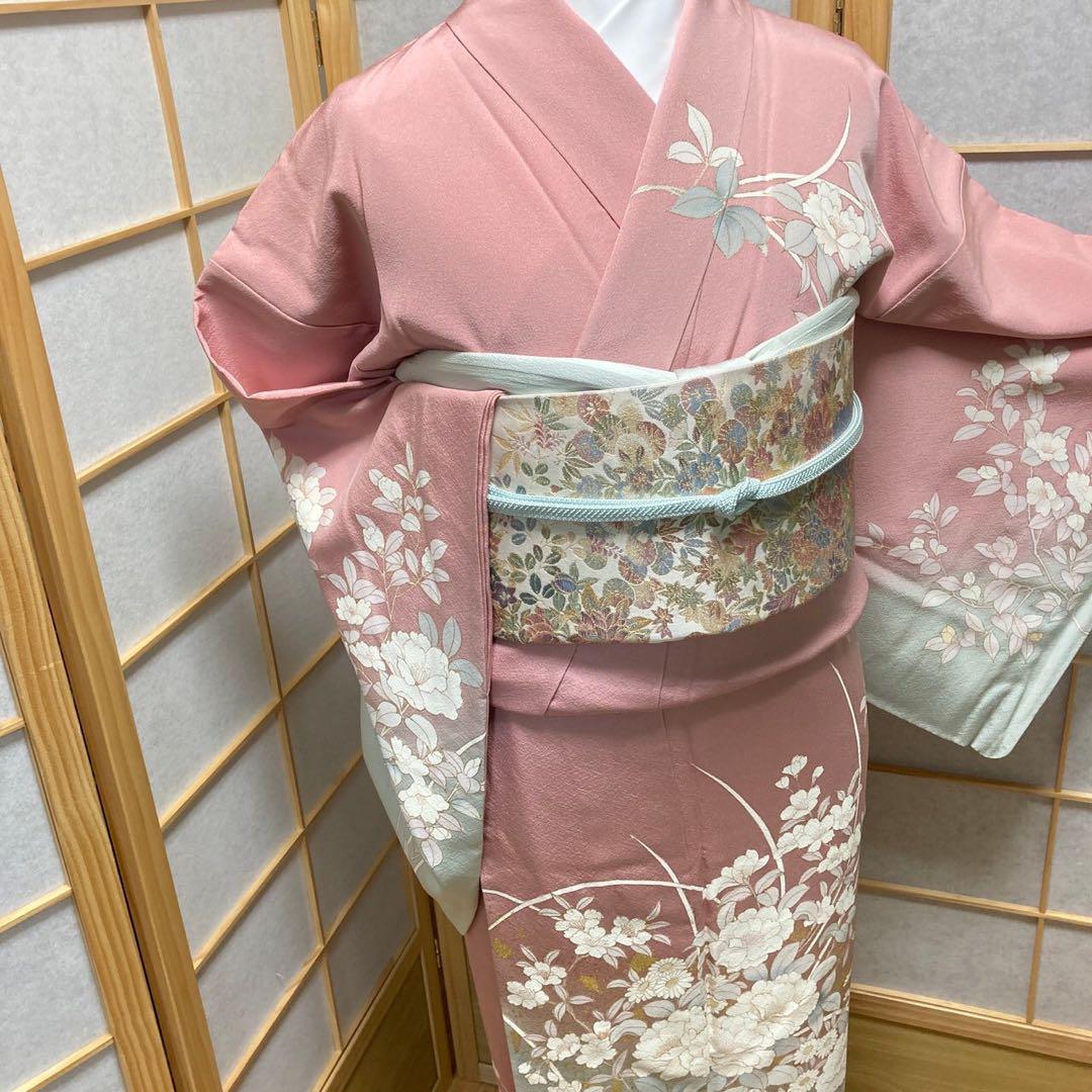 2900# Japanese Kimono Vintage Womens Silk Fabric Robe Kimono only sold