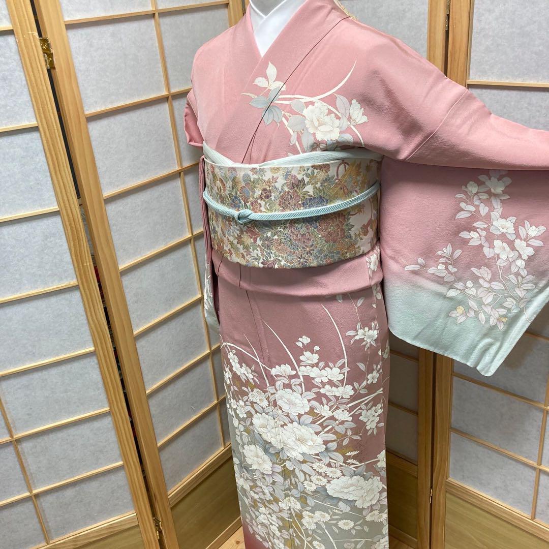 2900# Japanese Kimono Vintage Womens Silk Fabric Robe Kimono only sold