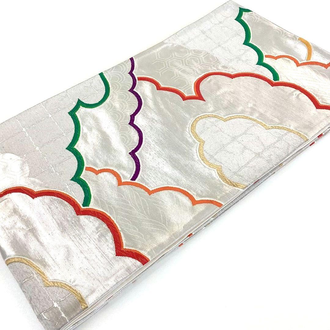 4773# Japanese Vintage Fukuro Obi Belt Kimono Fabric Silk Traditional Untailored