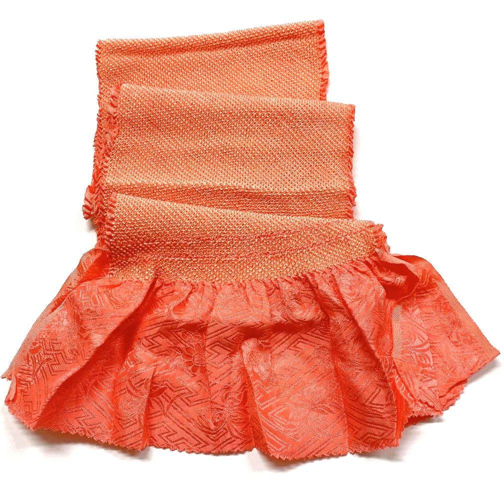 4206# Japanese Kimono Accessory Obiage and Obijime 2-piece Set Silk Shibori