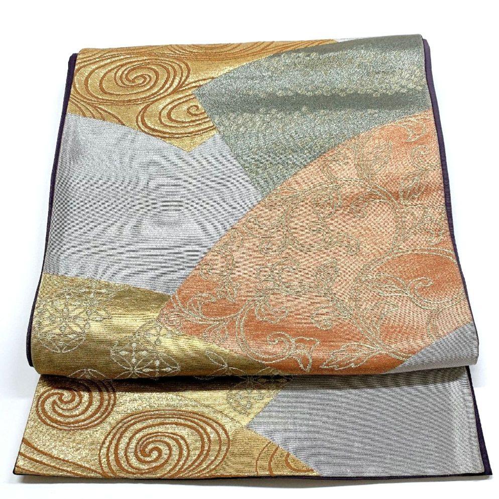 5057# Japanese Vintage Fukuro Obi Belt Kimono Fabric Silk Traditional
