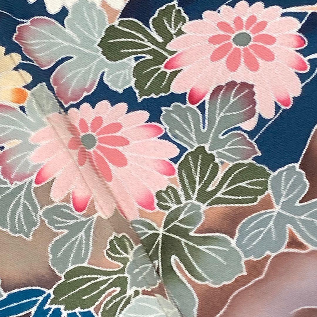 3110# Japanese Tomesode Kimono Vintage Womens Silk Fabric Robe Kimono only sold
