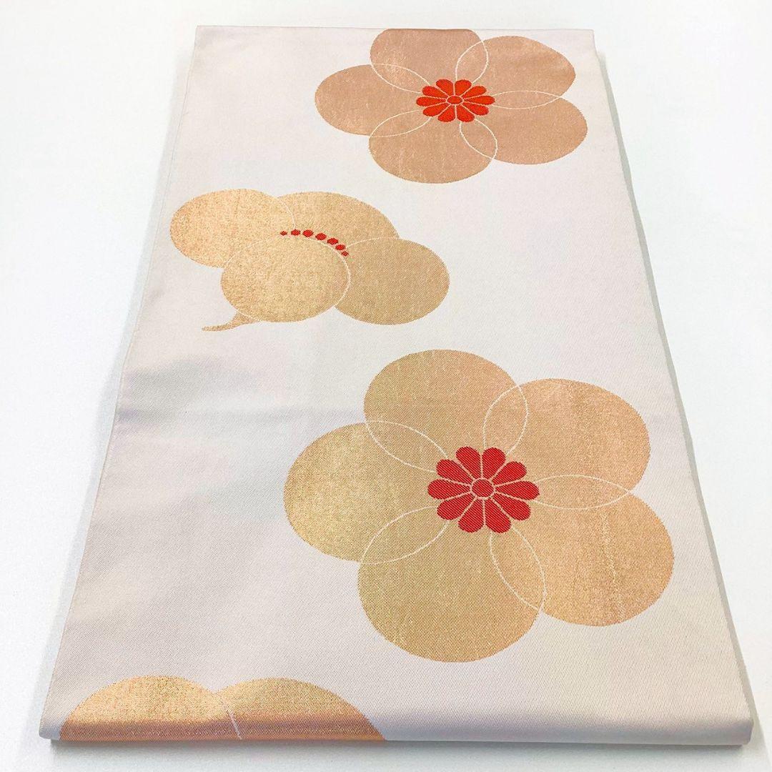 4941# Japanese Vintage Fukuro Obi Belt Kimono Fabric Silk Traditional