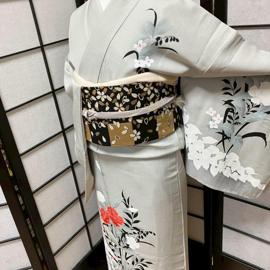 5467# Japanese Kimono Vintage Womens Silk Fabric Robe Kimono only sold