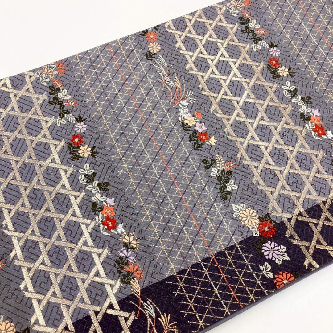 3613# Japanese Vintage Fukuro Obi Belt Kimono Fabric Silk Traditional
