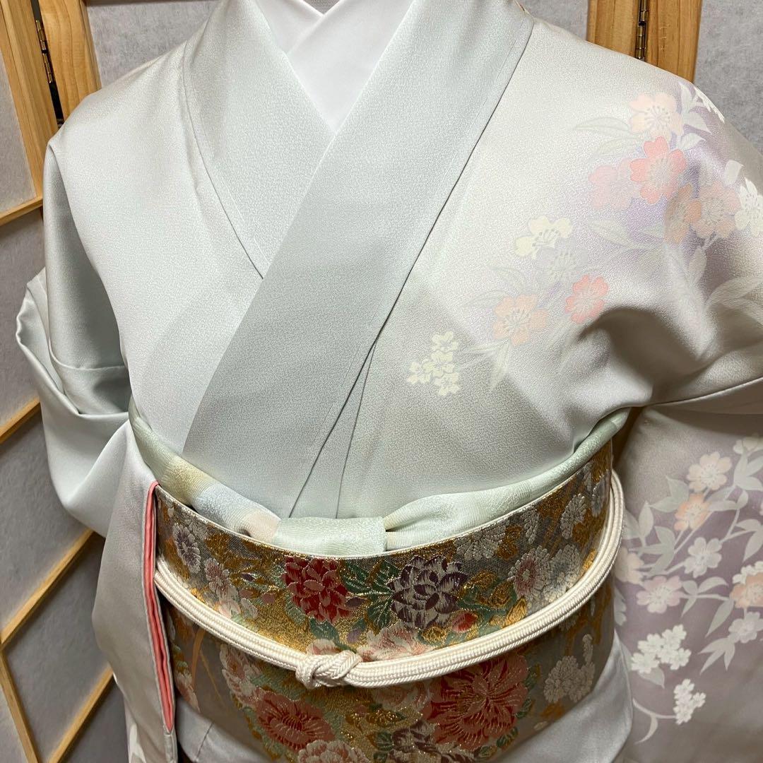 4381# Japanese Kimono Vintage Womens Silk Fabric Robe Kimono only sold