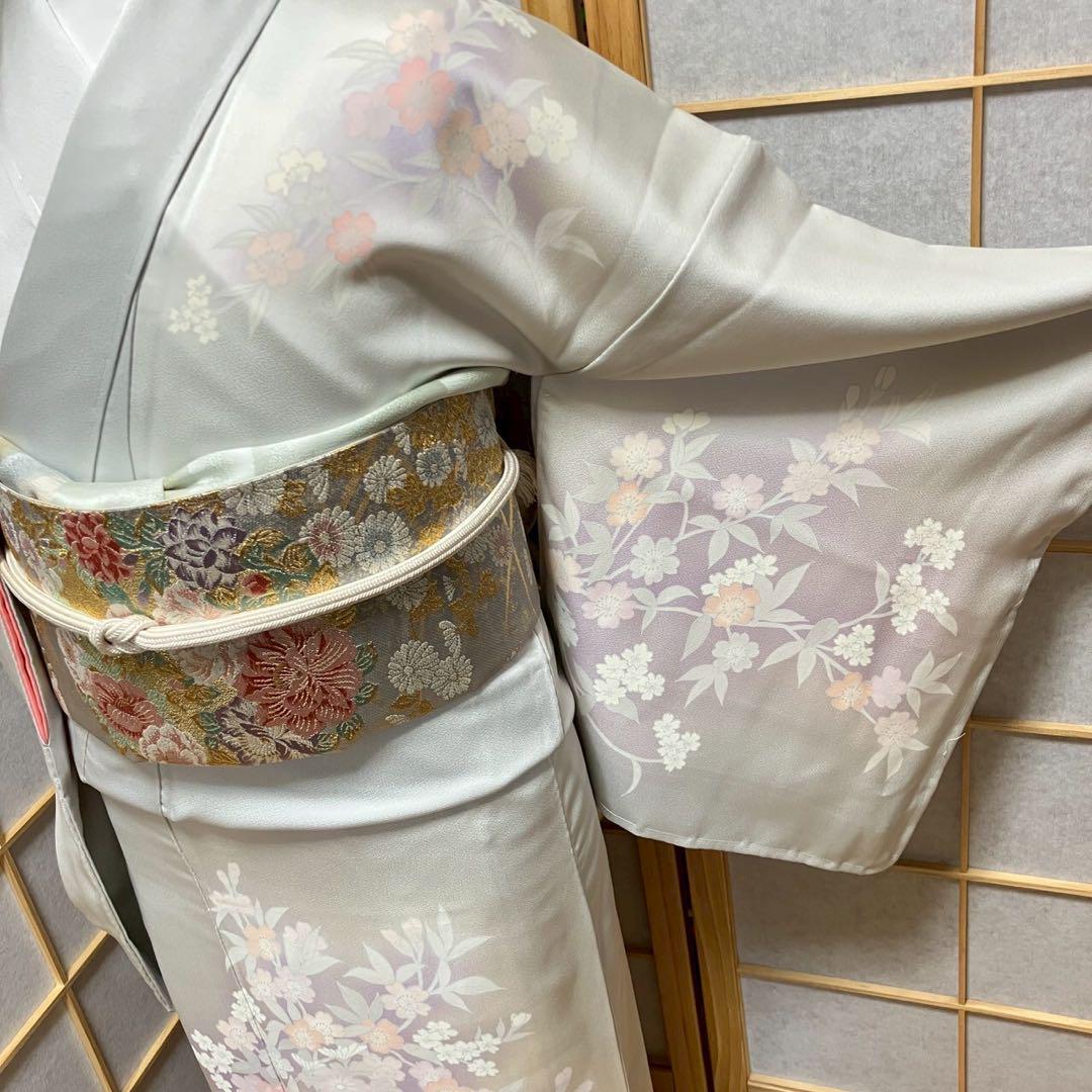 4381# Japanese Kimono Vintage Womens Silk Fabric Robe Kimono only sold