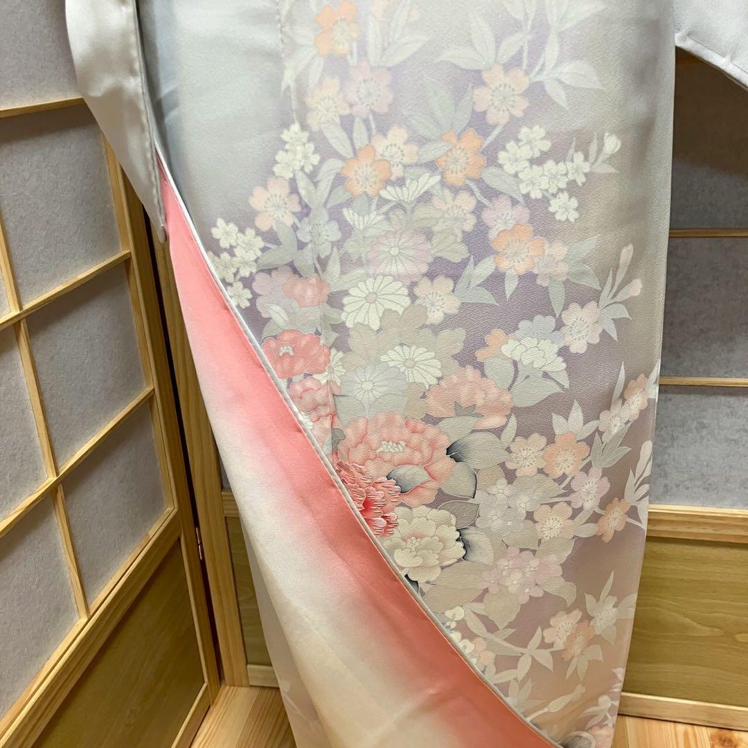 4381# Japanese Kimono Vintage Womens Silk Fabric Robe Kimono only sold