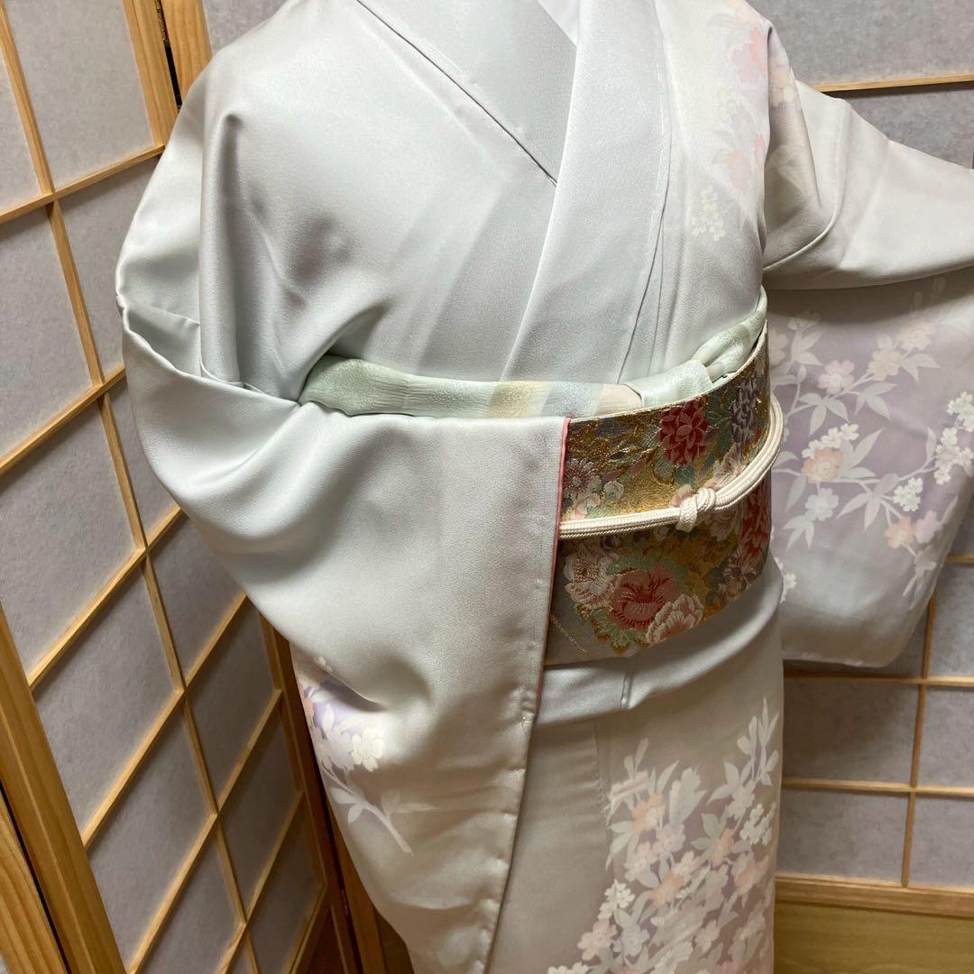 4381# Japanese Kimono Vintage Womens Silk Fabric Robe Kimono only sold