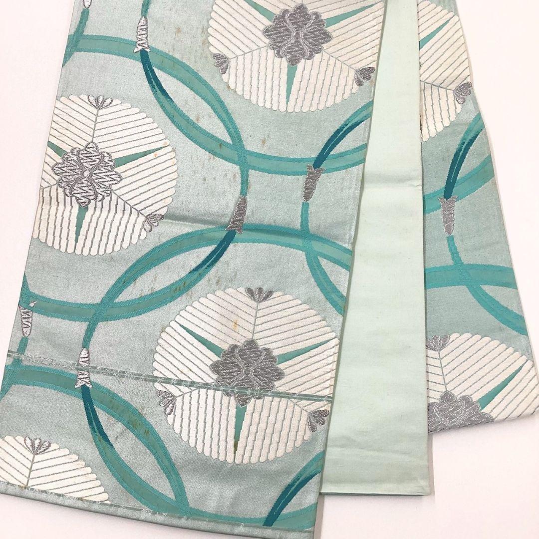 4966# Japanese Vintage Fukuro Obi Belt Kimono Fabric Silk Traditional